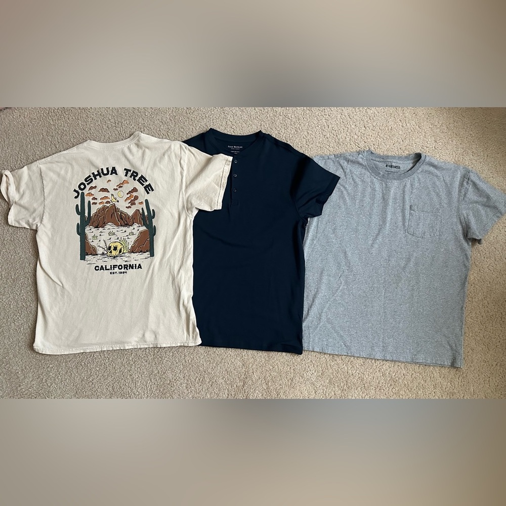 Goodfellow & Co Navy and Gray Short Sleeve Tees